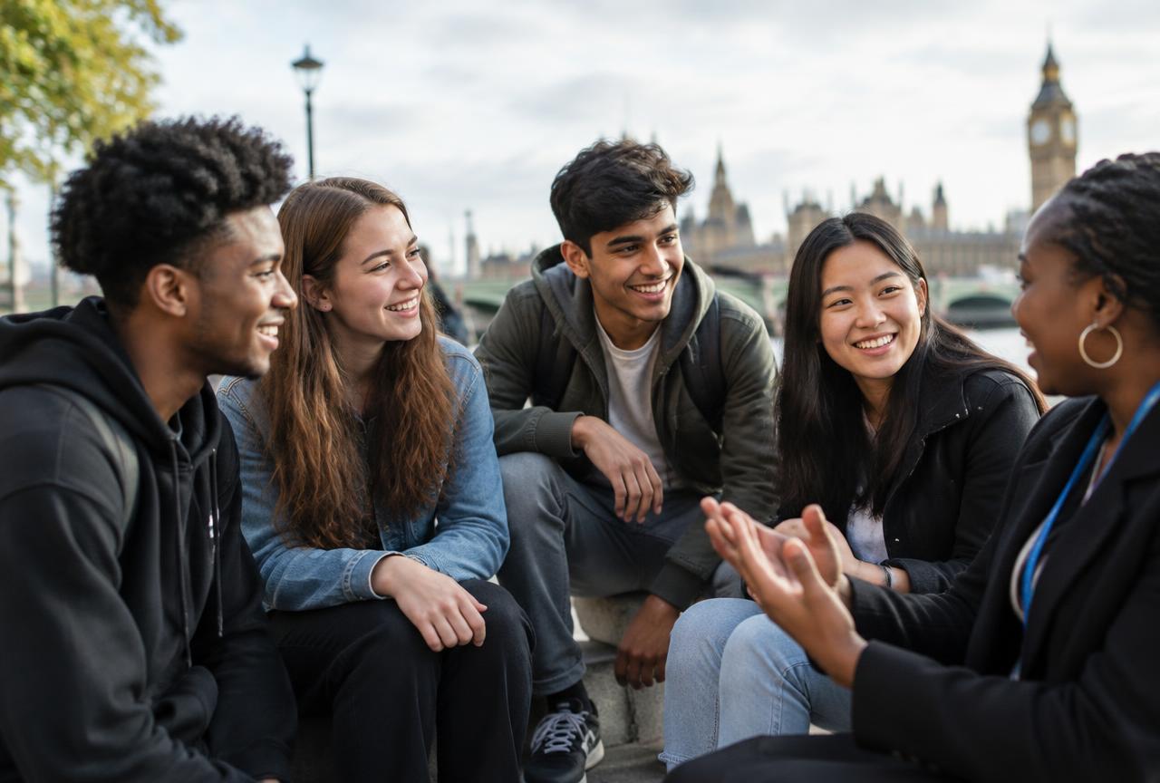 A group of young people with their mentor